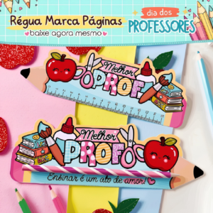 Arquivo Régua Marca Páginas Dia dos Professores