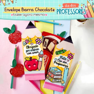 Arquivo Envelope Barra de Chocolate Dia dos Professores